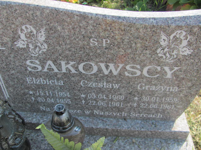 Grażyna Sakowska 1959 Cedynia - Grobonet - Wyszukiwarka osób pochowanych