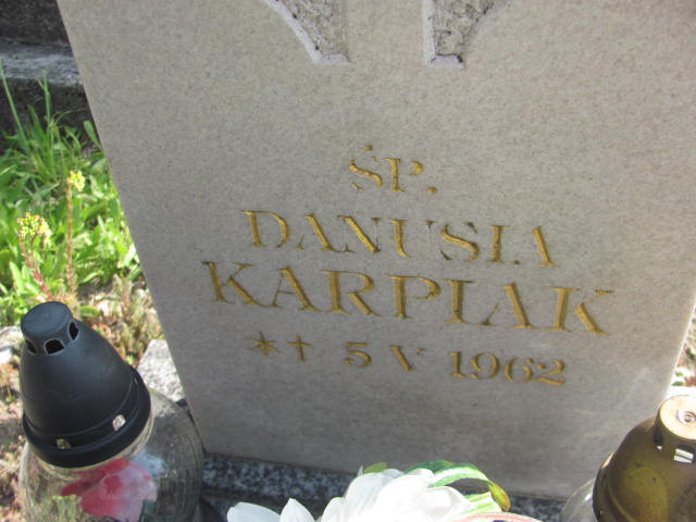 Danuta Karpiak 1962 Cedynia - Grobonet - Wyszukiwarka osób pochowanych