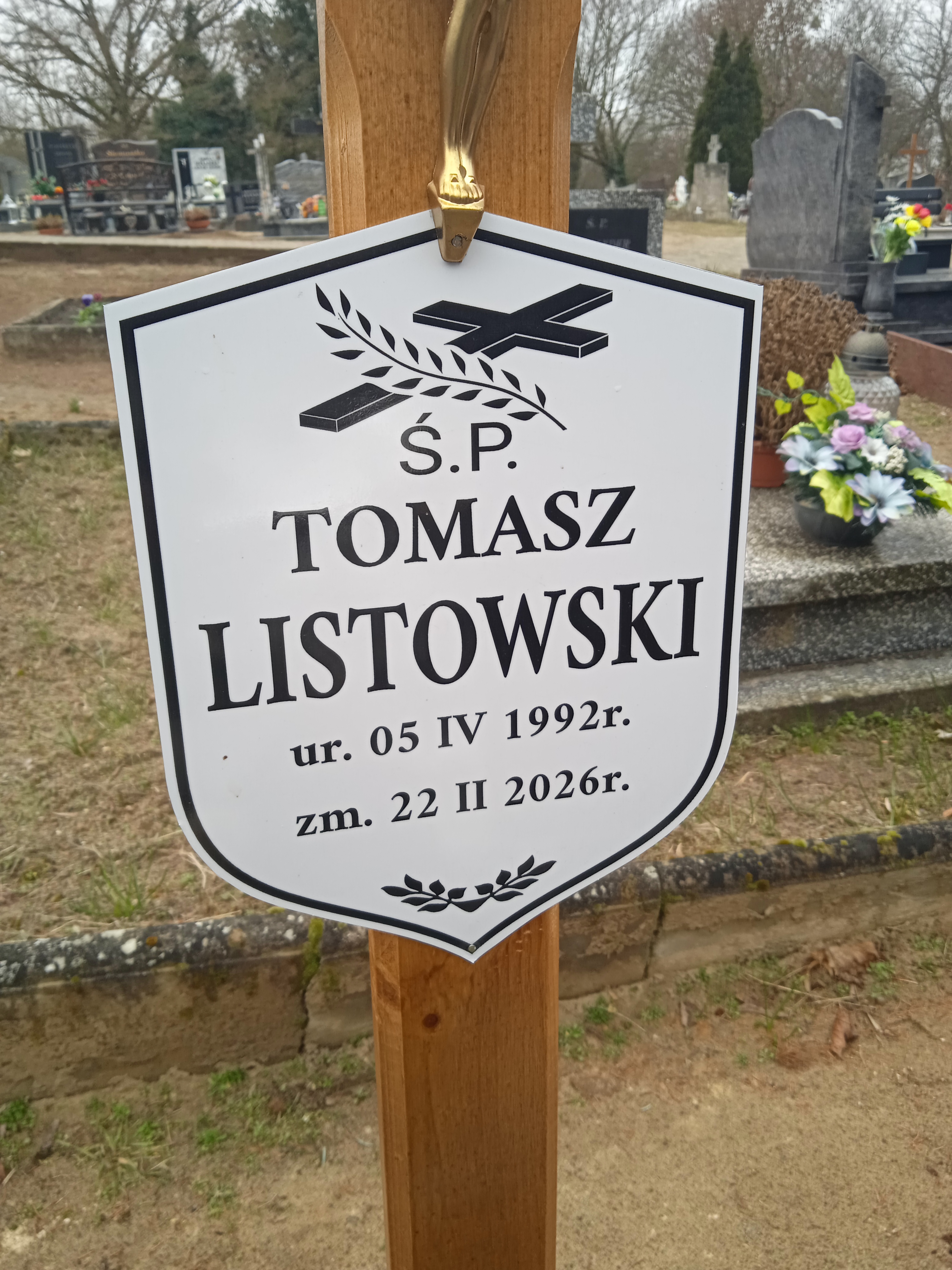 Maciej Listowski 1992 Cedynia - Grobonet - Wyszukiwarka osób pochowanych