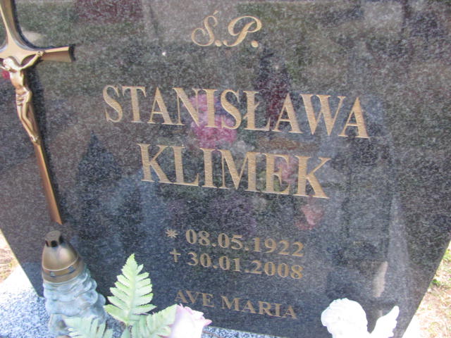 Stanisława Klimek 1922 Cedynia - Grobonet - Wyszukiwarka osób pochowanych