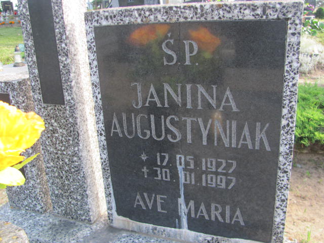 Janina Augustyniak 1927 Cedynia - Grobonet - Wyszukiwarka osób pochowanych
