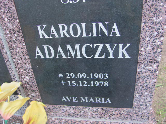 Karolina Adamczyk 1903 Cedynia - Grobonet - Wyszukiwarka osób pochowanych