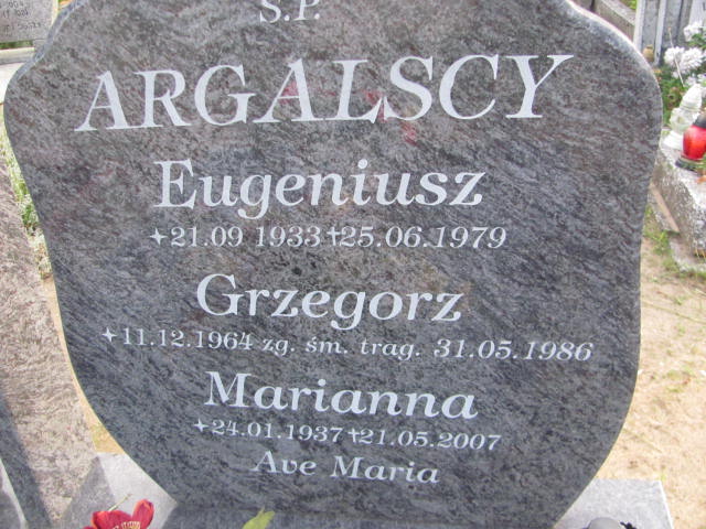 Marianna Argalska 1937 Cedynia - Grobonet - Wyszukiwarka osób pochowanych