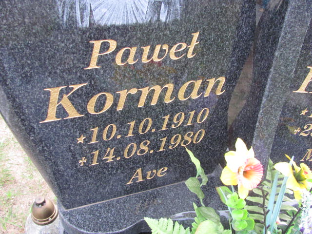 Michał Korman 1943 Cedynia - Grobonet - Wyszukiwarka osób pochowanych