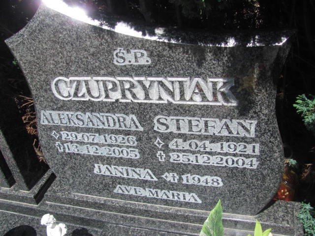 Stefan Czupryniak 1921 Cedynia - Grobonet - Wyszukiwarka osób pochowanych