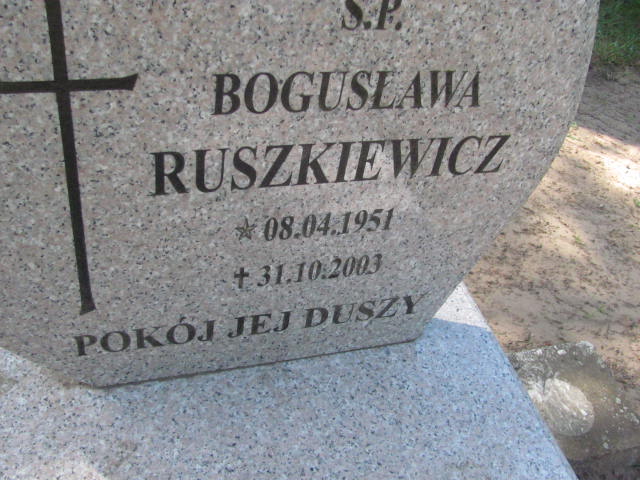 Bogusława Ruszkiewicz 1951 Cedynia - Grobonet - Wyszukiwarka osób pochowanych